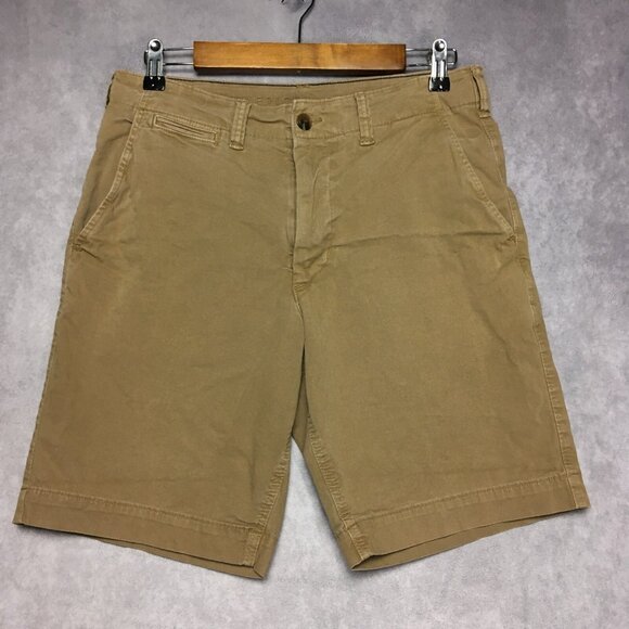 American Eagle Mens Shorts size 31 Brown Flat Front Flap Pockets Next Level Flex - Picture 1 of 12